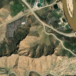 Satellite imagery of Behestān Castle, IR