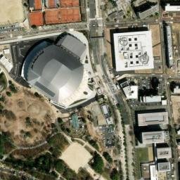 Satellite imagery of Nagoya castle, JP