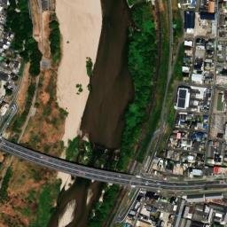 Satellite imagery of Okazaki castle, JP