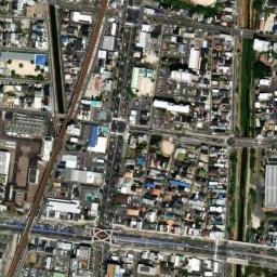 Satellite imagery of Okazaki castle, JP