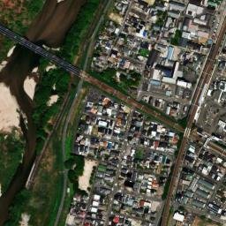 Satellite imagery of Okazaki castle, JP