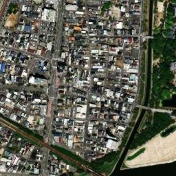 Satellite imagery of Okazaki castle, JP