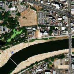 Satellite imagery of Okazaki castle, JP