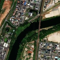 Satellite imagery of Okazaki castle, JP