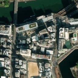 Satellite imagery of Osaka Castle, JP