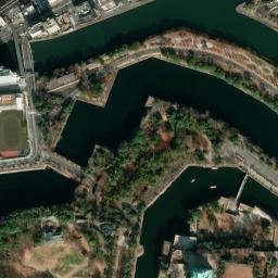 Satellite imagery of Osaka Castle, JP