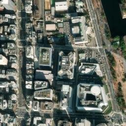 Satellite imagery of Osaka Castle, JP