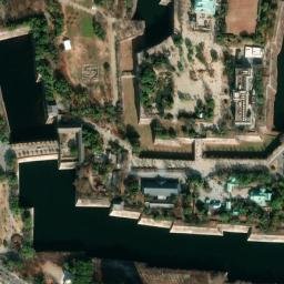 Satellite imagery of Osaka Castle, JP