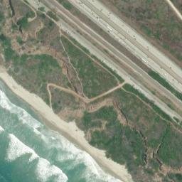 Satellite imagery of San Onofre Bluffs, US