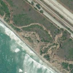 Satellite imagery of San Onofre Bluffs, US