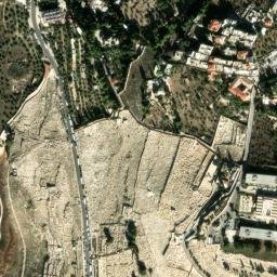 Satellite imagery of Mount of Olives, PS