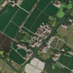 Satellite imagery of Caijiacun HVDC Gezhouba–Shanghai HVDC Hubei - Shanghai electrode line split, CN