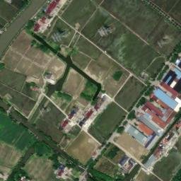 Satellite imagery of Caijiacun HVDC Gezhouba–Shanghai HVDC Hubei - Shanghai electrode line split, CN