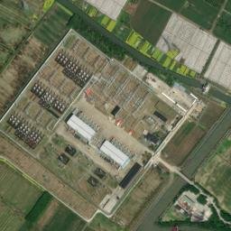 Satellite imagery of Caijiacun HVDC Gezhouba–Shanghai HVDC Hubei - Shanghai electrode line split, CN