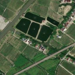 Satellite imagery of Caijiacun HVDC Gezhouba–Shanghai HVDC Hubei - Shanghai electrode line split, CN