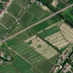 Satellite imagery of Caijiacun HVDC Gezhouba–Shanghai HVDC Hubei - Shanghai electrode line split, CN