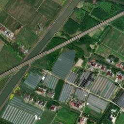 Satellite imagery of Caijiacun HVDC Gezhouba–Shanghai HVDC Hubei - Shanghai electrode line split, CN