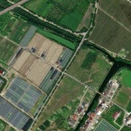 Satellite imagery of Caijiacun HVDC Gezhouba–Shanghai HVDC Hubei - Shanghai electrode line split, CN