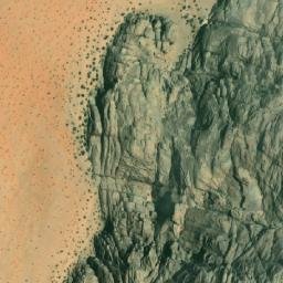 Satellite imagery of Burdah Rock Bridge, JO