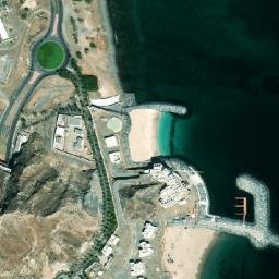 Satellite imagery of Jabal al Mīnāb, AE
