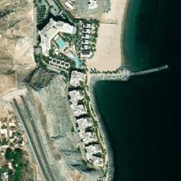 Satellite imagery of Jabal al Mīnāb, AE