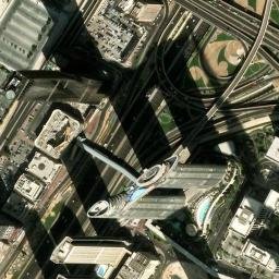 Satellite imagery of Burj Khalifa, AE