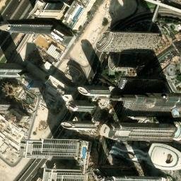 Satellite imagery of Burj Khalifa, AE