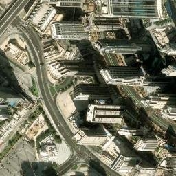 Satellite imagery of Burj Khalifa, AE