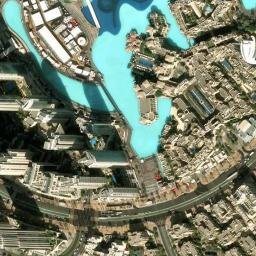 Satellite imagery of Burj Khalifa, AE