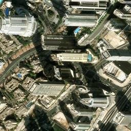 Satellite imagery of Burj Khalifa, AE
