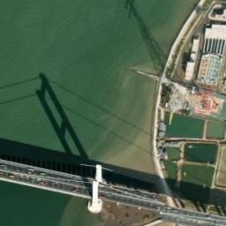 Satellite imagery of Pearl River Powerline Crossing, Tower East, CN