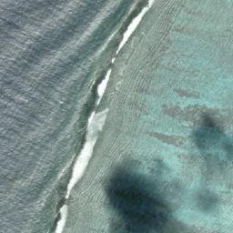 Satellite imagery of Assault Beaches RED 2nd Marines Division WW2, MP