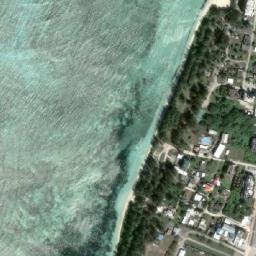 Satellite imagery of Assault Beaches YELLOW 4th Marines Division WW2, MP