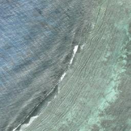 Satellite imagery of Assault Beaches YELLOW 4th Marines Division WW2, MP