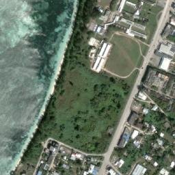 Satellite imagery of Assault Beaches YELLOW 4th Marines Division WW2, MP