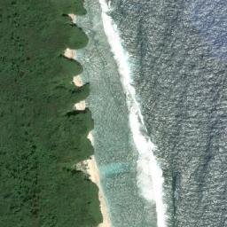 Satellite imagery of Unsuitable Assault Beach YELLOW WW2, MP