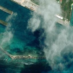 Satellite imagery of Deception Assault Beaches ORANGE RED GREEN BLUE WW2, MP