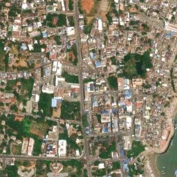 Satellite imagery of Cape Comorin, IN