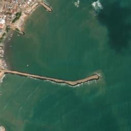 Satellite imagery of Cape Comorin, IN