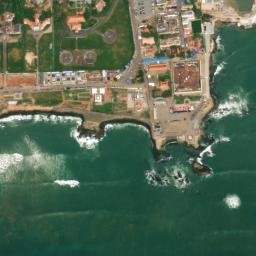 Satellite imagery of Cape Comorin, IN
