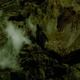 Satellite imagery of Volcan Mikeno, CD