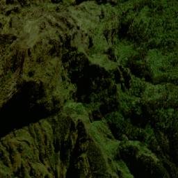 Satellite imagery of Volcan Mikeno, CD