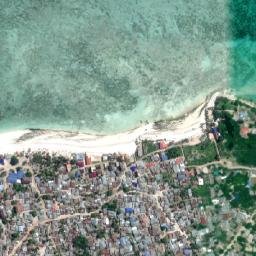 Satellite imagery of Ras Nungwi, TZ