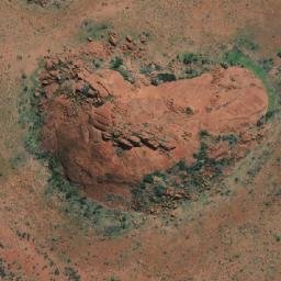 Satellite imagery of Rembrandt Rock, AU