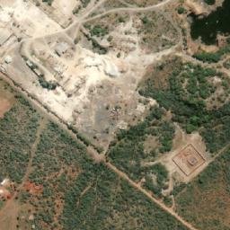 Satellite imagery of Asbestos Mine, BW