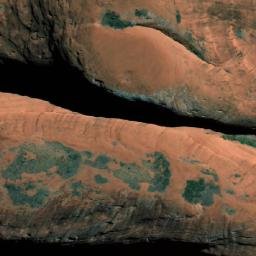Satellite imagery of Mount Olga, AU