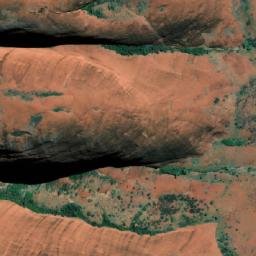 Satellite imagery of Mount Olga, AU