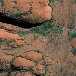 Satellite imagery of Mount Olga, AU
