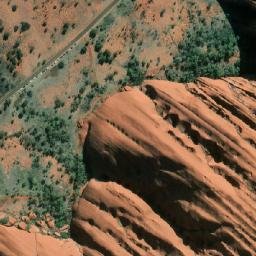 Satellite imagery of Uluru, AU