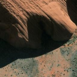 Satellite imagery of Uluru, AU